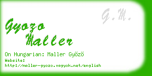 gyozo maller business card