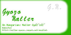 gyozo maller business card